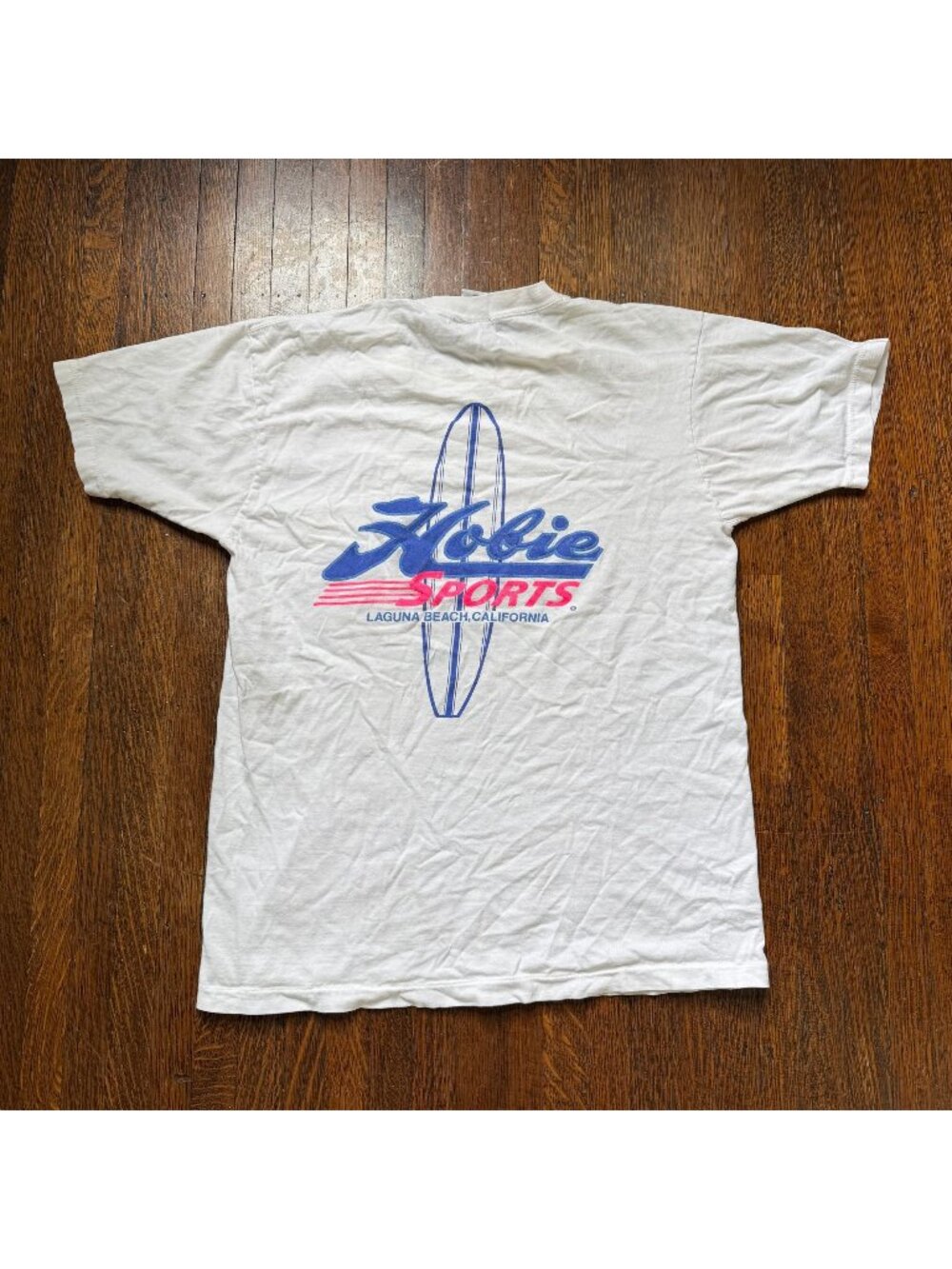 Vintage 1980s Hobie Sports Surf Pocket T-Shirt, Surfboard, Hobie Heavy, Medium